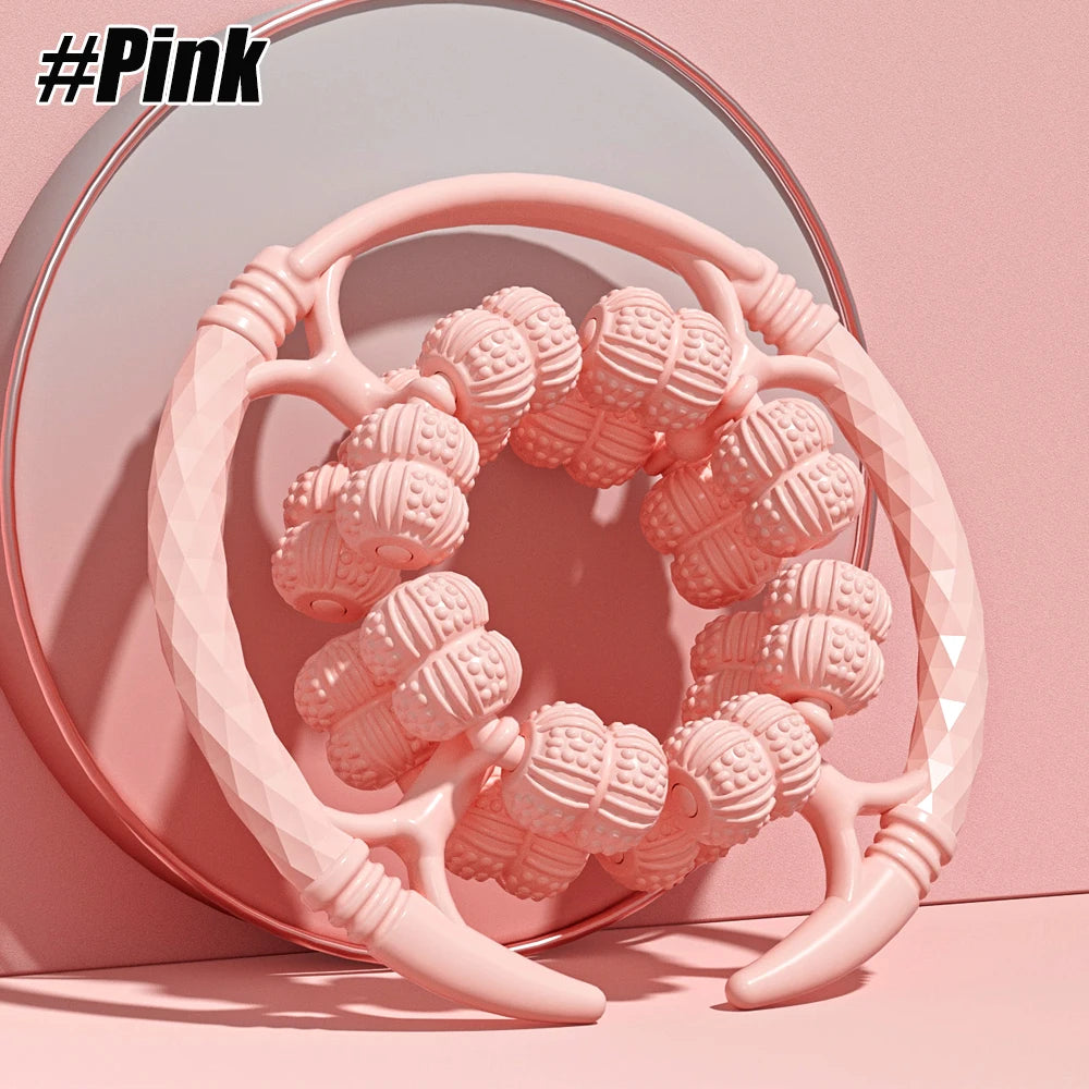 1pcs  32-Wheel Cellulite Manual Roller Leg Massage Relax Muscle Clamps Circular Leg Massage Tool