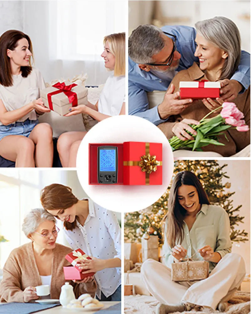 Electric TENS Muscle Stimulator Dual Channel EMS Electric Massager 24 Modes For Full Body Massage Muscle Pain Relief Relaxation