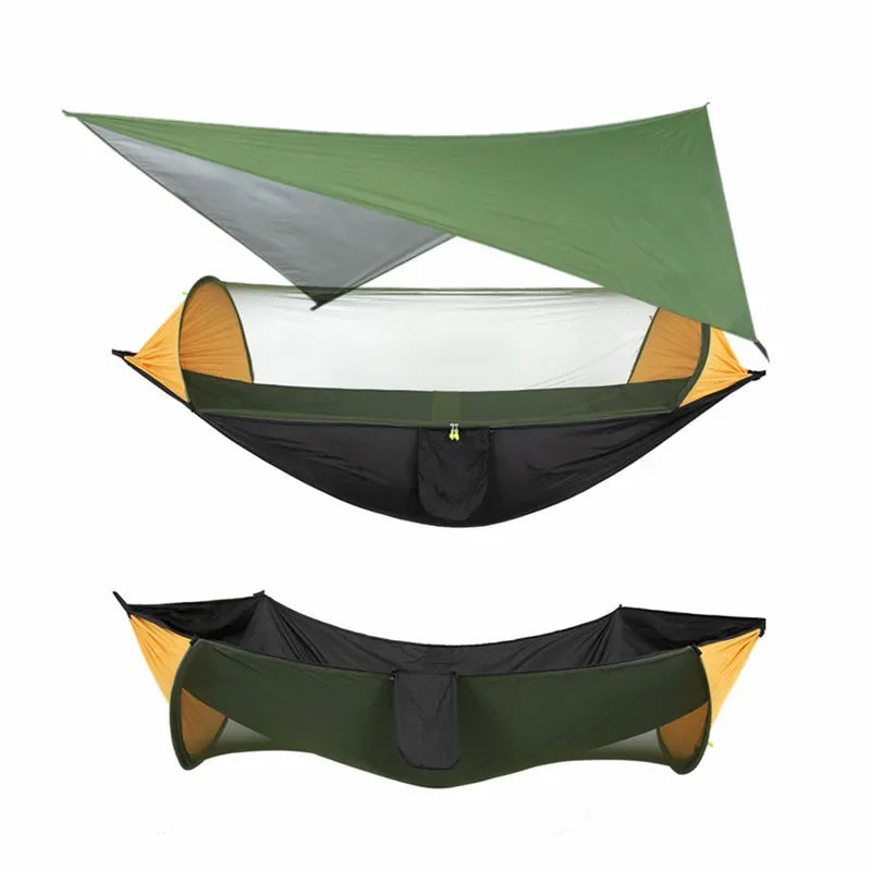 Camping Hammock with Mosquito Net and Rain Fly Tarp,hammock chair swing chair outdoor for Backpacking, Survival,Travel