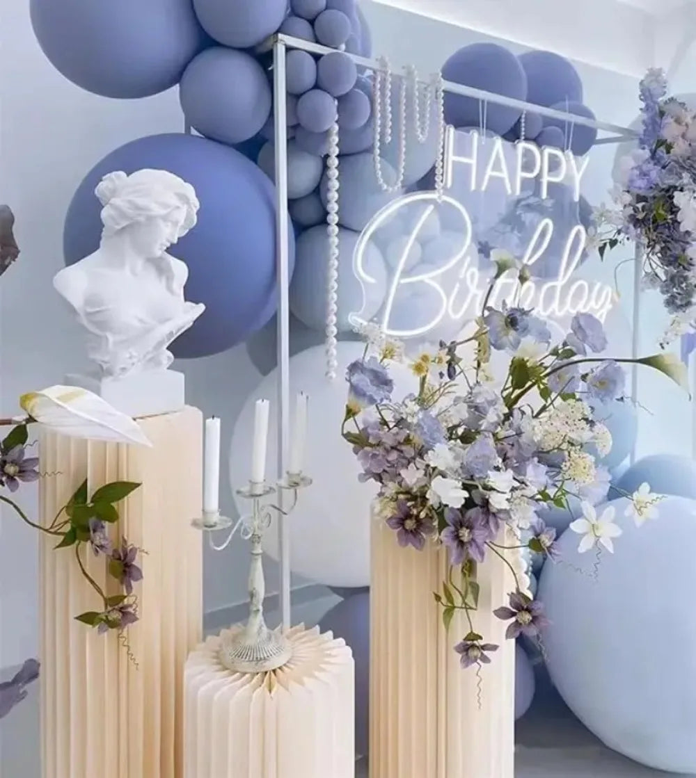 Buffet Risers Food Display Stand Round Table Cake Dessert Stand for Parties Foldable Paper Columns Display for Wedding Birthday