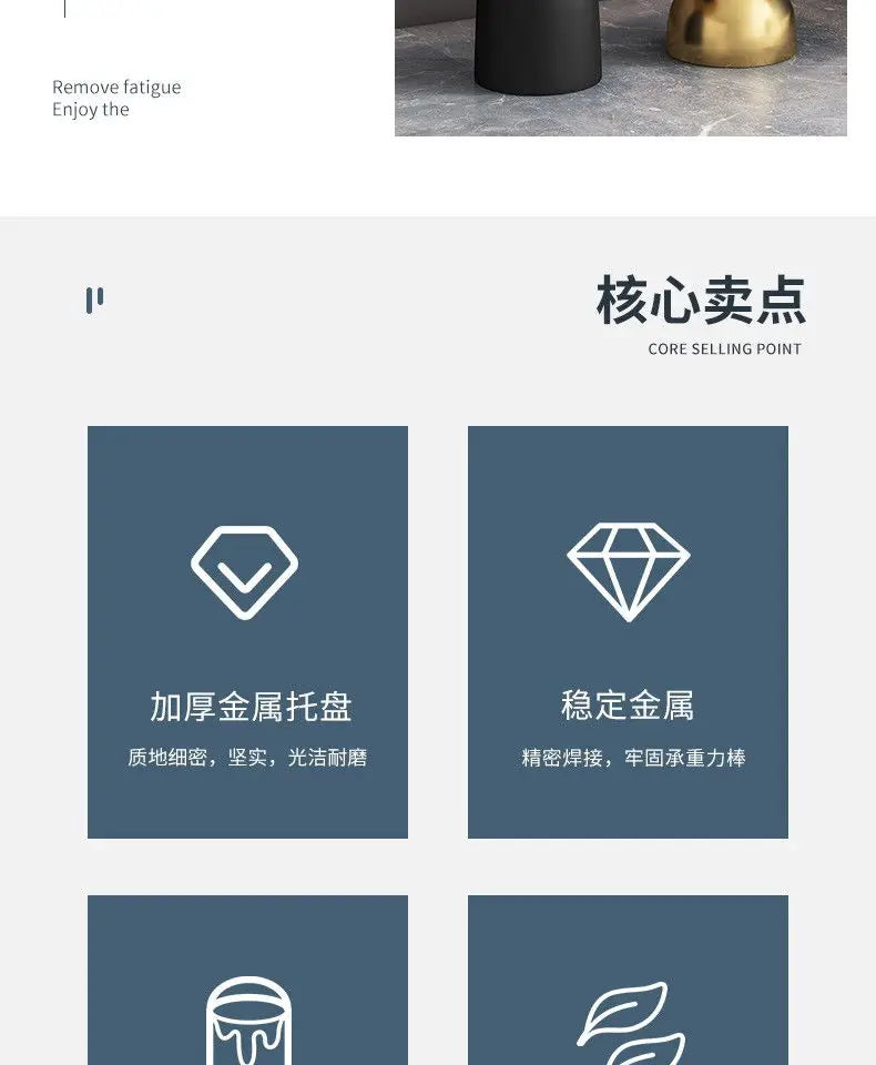 Creative Living Room Side Table Wrought Iron Small Coffee Table Balcony Tea Table Modern Simple Round Living Room Side Tables