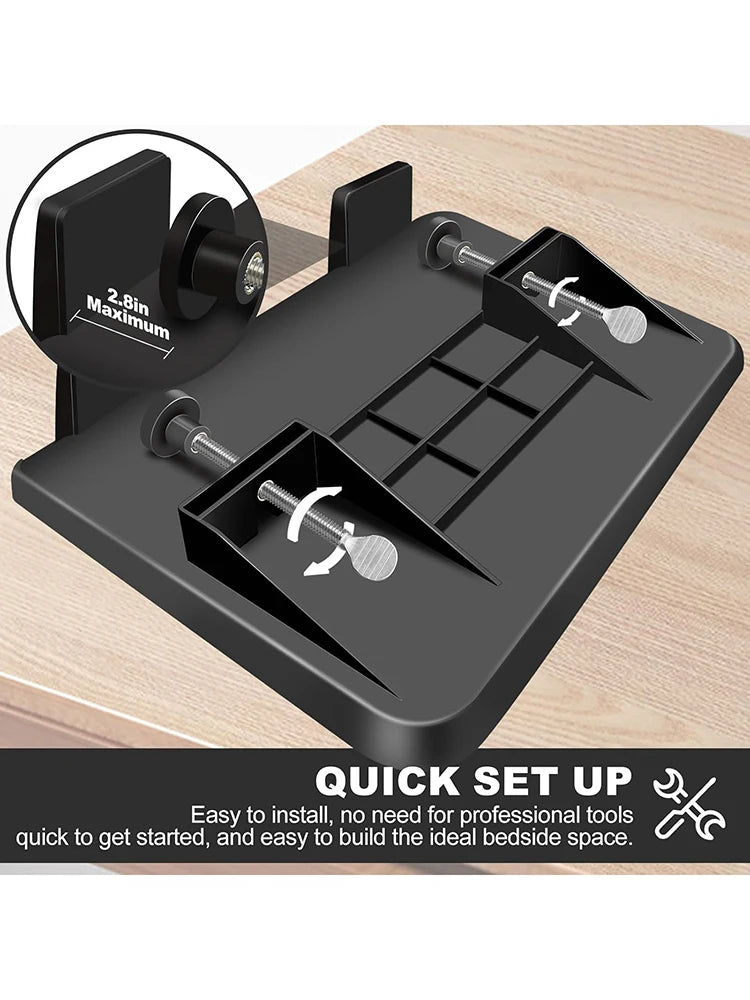 1 Bedside Shelf, Suitable For Bed, Dormitory, School, Home Storage Tray Storage Box, Bedside Table, Storage And Finishing