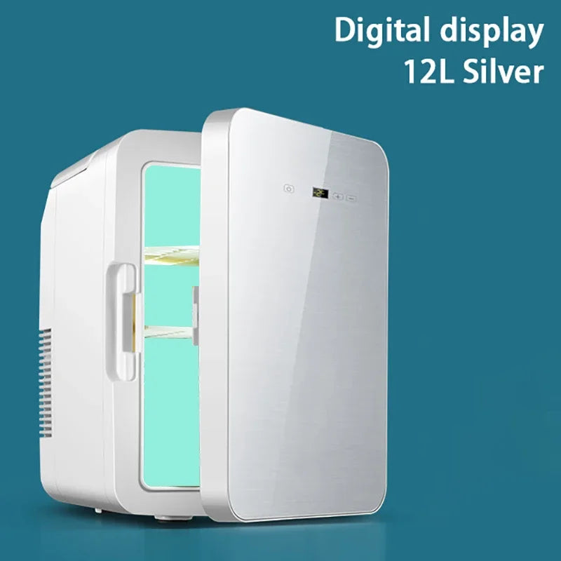 12L Portable Mini Refrigerator Student Dormitory Heating And Cooling Cosmetics Car Home Dual-Use Refrigeration And Preservation