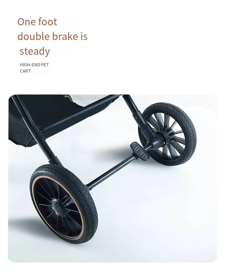 2025 Pet Stroller for Dogs and Cats Going Out, Detachable and Foldable, Lightweight Small Cart for Walking Dogs and Walking Cats