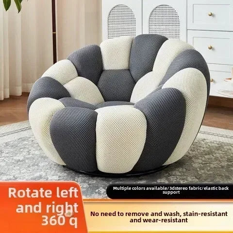 Single Seat Designer Pumpkin Lazy Sofa Balcony and Bedroom Can Lie Down and Recline Italian Minimalist Rochburg Football Sofa