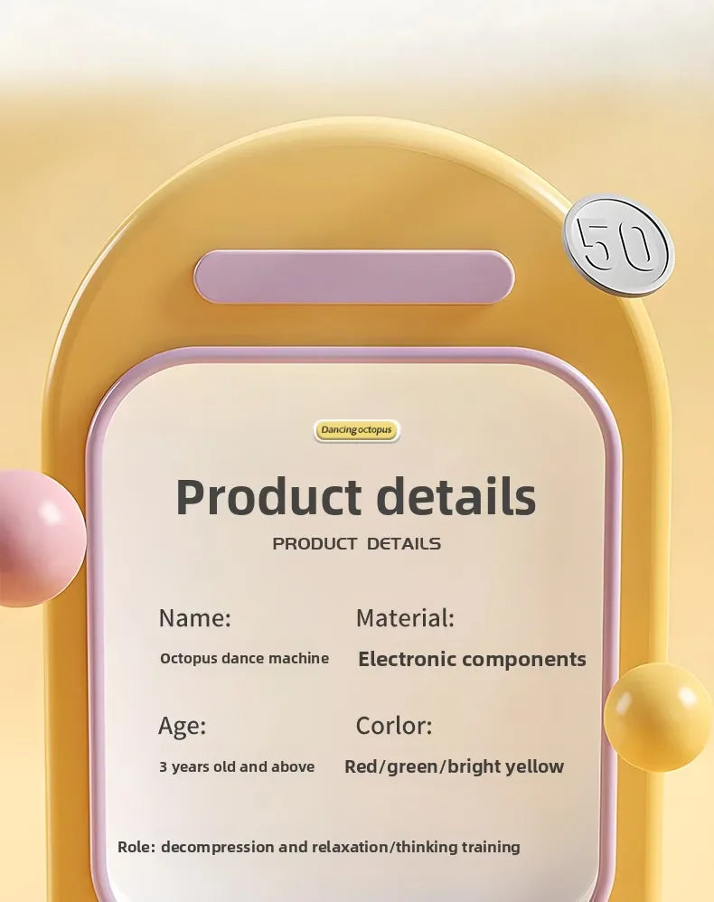 Dancing Octopus Kid Electronic Pet Toys Cartoon Interactive Development Moving Education Toddler Toy Gift Creative birthday gift