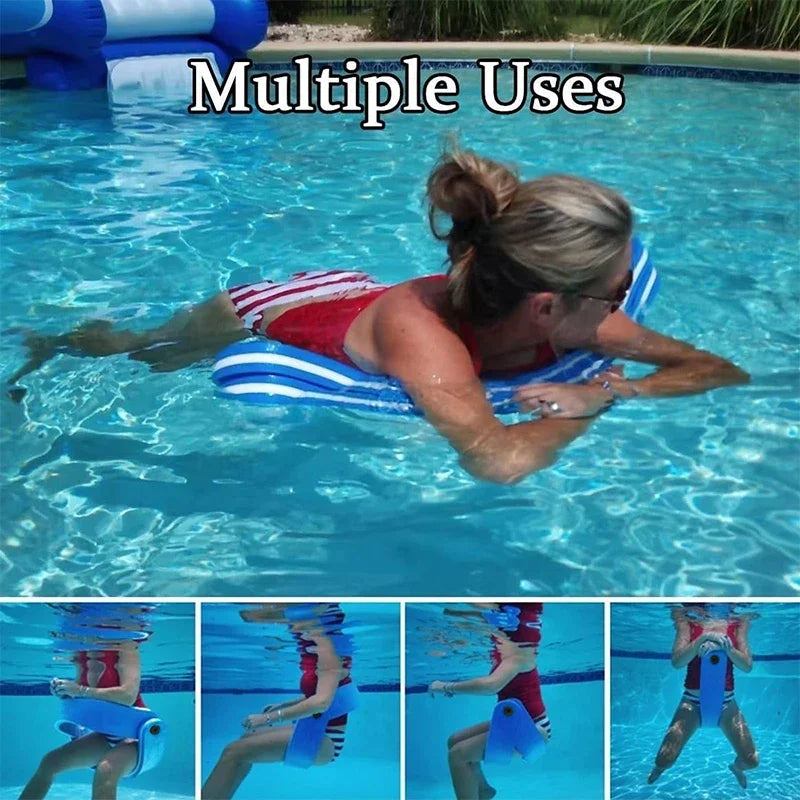 Water Recliner, Float-N-Fold Water Chair, 3 in 1 Foldable Non Inflatable Foam Floating Lounger Chair, Swimming Accessories 2025