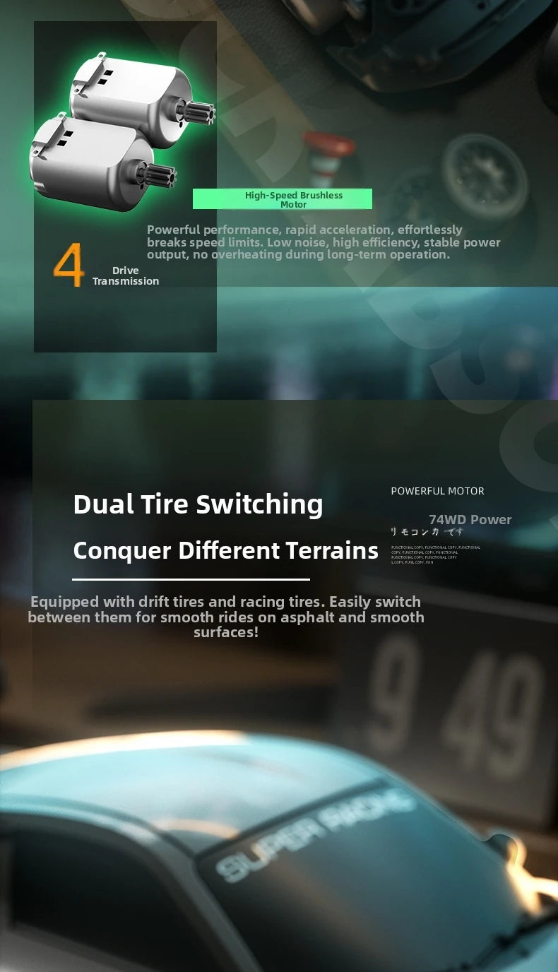 2025 New, Limited Edition Rc Drift GT3 RS 911 mi SU7 1:24 Drift Racing Car, Racing Kids Gift with High Speed Remote Control