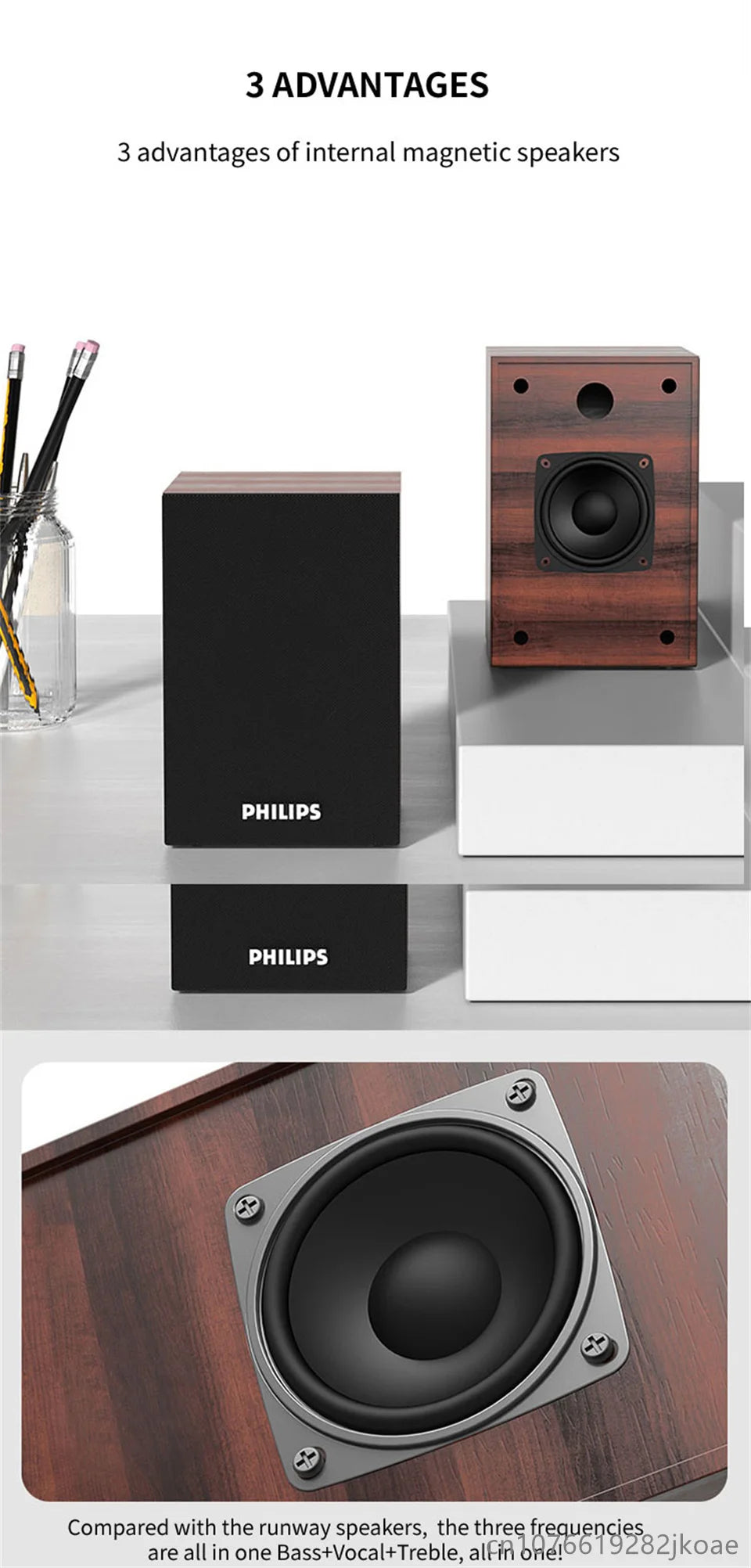 Philips SPA20 Bluetooth Speakers Outdoor Loudspeaker Music Player HiFi Stereo Sound Subwoofer for Computer Desktop Mobile Phone