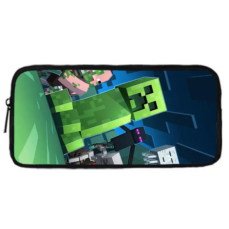 Child School Backpack Game Mine World M-MINE-CRAFTES with Lunch Bags ,Pencil Bags ,School Bags for Boys Girls Best Gift