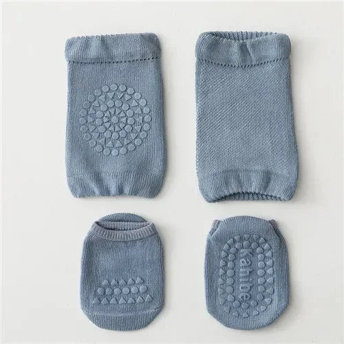 Soft Newborn Slip Toddler Anti Sock For Girls Boys Baby Girl Boy Sport Socks and Knee 2Pcs Infant Set Summer Spring 2023 New