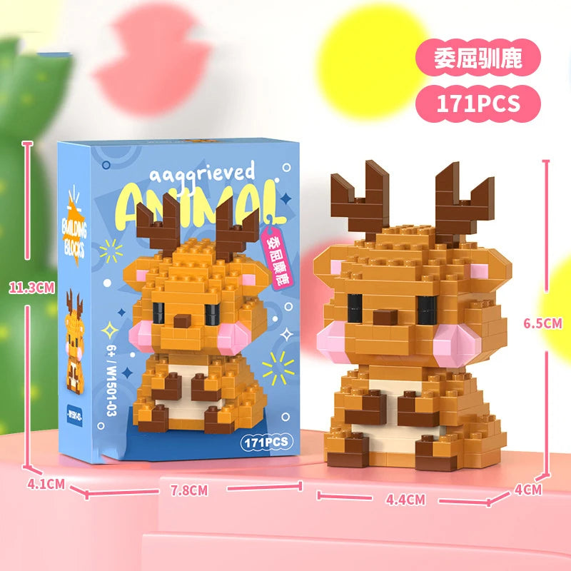 Animals Bricks Construction Set Micro Building Blocks Children Toy Adult Particle Building Block Mini Toys Decoration Home Gifts