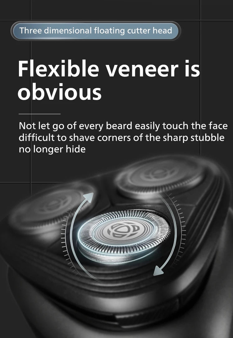 Philips New S1113 Electric Shaver Men Fast Shaving Beard Trimmer USB Charging IPX7 Ergonomic Design Triple Floating Head Razor