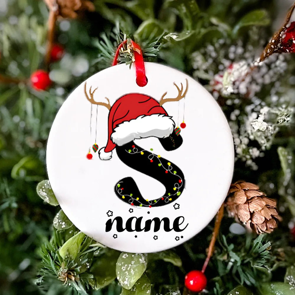 Personalized Christmas Ornament Custom Name Xmas Ornaments Baby Gift Photo Ornament Photography Accessories Holiday Decoration