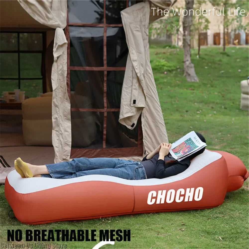 100% Waterproof Amphibious Inflatable Seatings Garden Furniture Lazy Inflatable Bed Convenient Storage Bag Explosion-proof Sofa