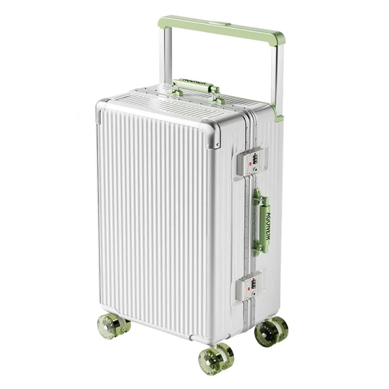 20"24 Inch Wide Handle Travel Suitcase Aluminum frame Carry-on Luggage Trolley Case with Wheels Boarding Box Rolling Luggage Bag