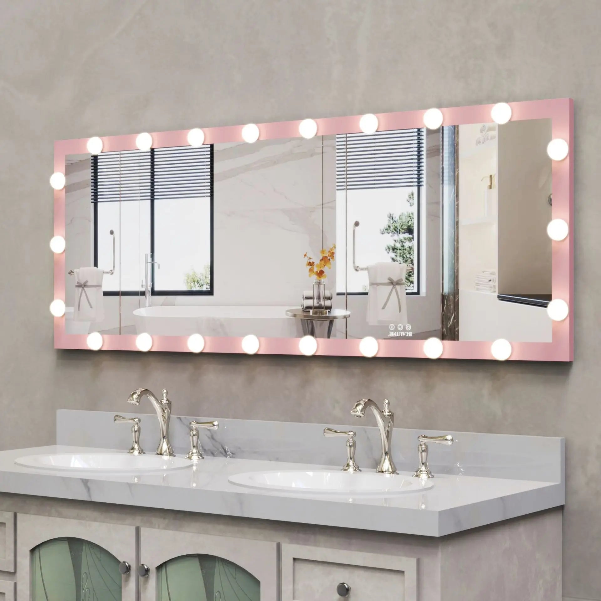 Smart LED full-body mirror with lamp bedroom wall-mounted fitting mirror household vertical floor-to-ceiling mirror