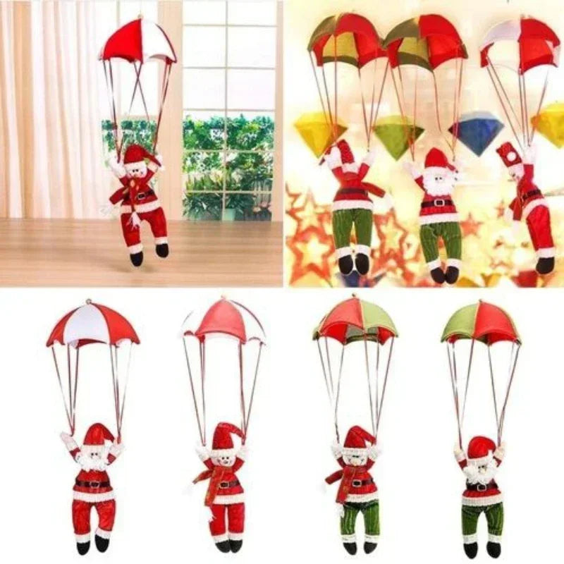 Christmas Santa Claus Smowman Hanging Decorations Parachute New Year Pendant Christmas Home Decoration Supplies Christmas Decor