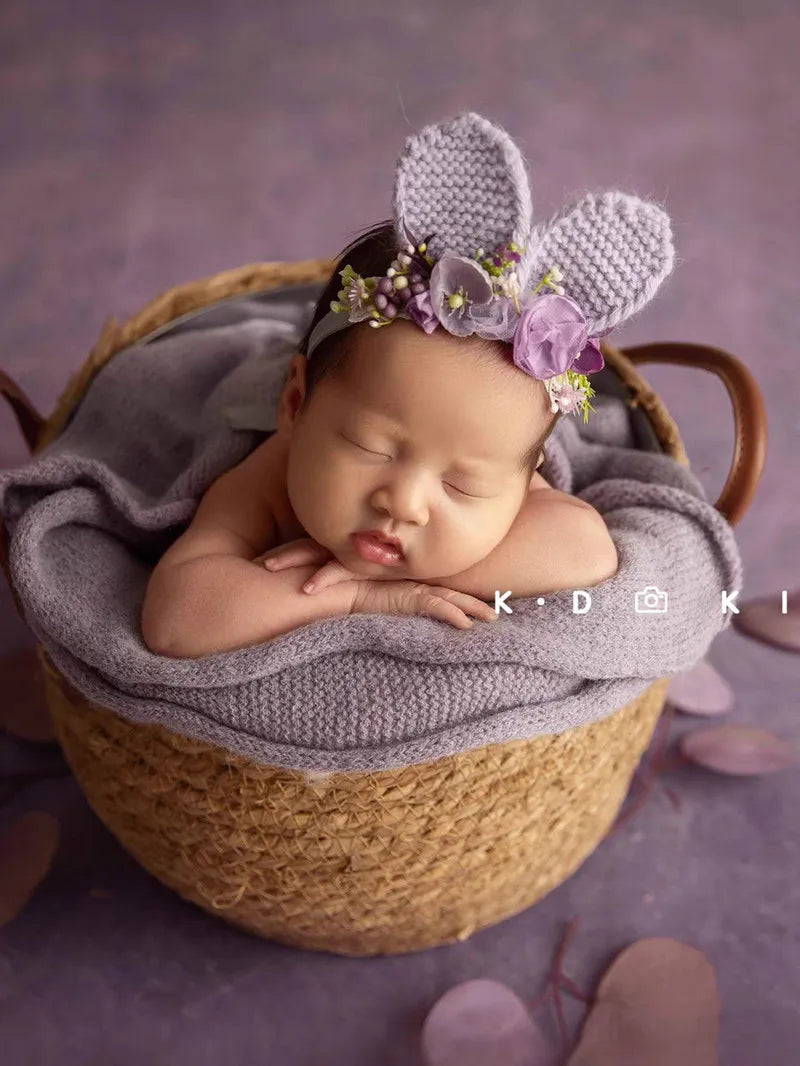 ❤️Newborn Photography Props Accessory Cute Manual Headband Studio Baby Photo Cartoon Ear Headwear Infant Shoot Accessories
