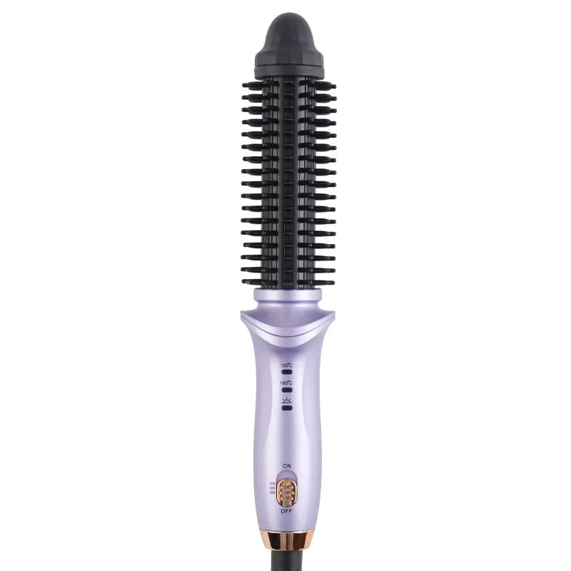 2 in 1 Hot Air Brush Hair Comb Mini Electric Brush Volumizer 2 in 1 Salon Hair Straightener Curler Portable Curling Styler