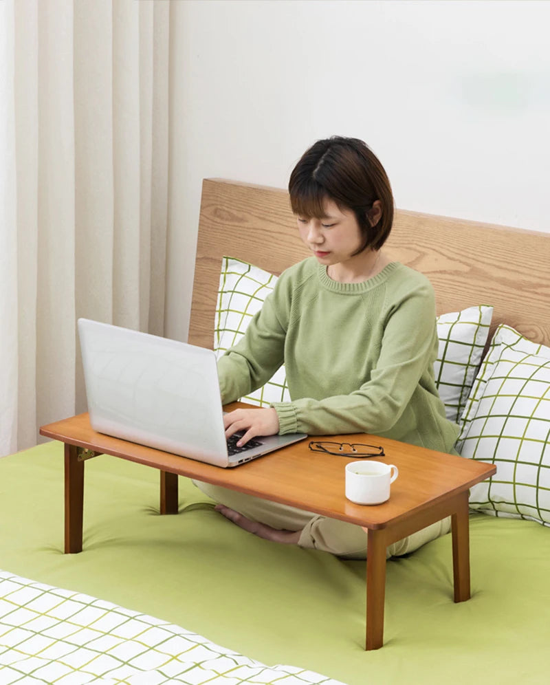 Foldable Laptop Desk Living Room Dining Apartment Tea Table Simple Modern Table Minimalist Baboo Coffee Table