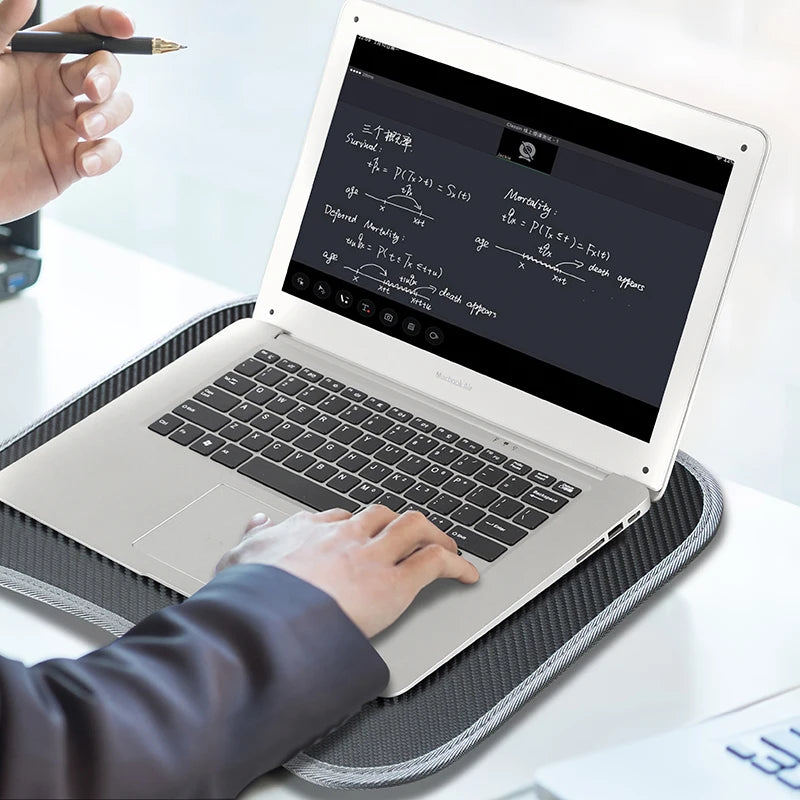 MUMUCC Multifunctional Laptop Desk With Cushion and Filled with Foam Particles, Small Pillow Table, Hard Mouse Pad Large