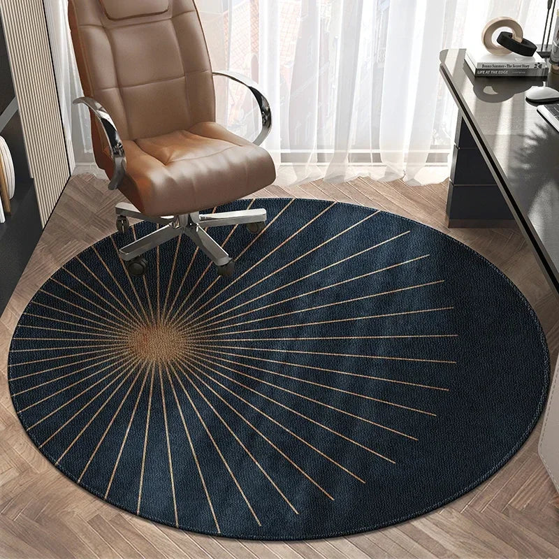 Bedroom round floor mat dirt resistant round carpet office computer gaming swivel chair rocking table study stool under study