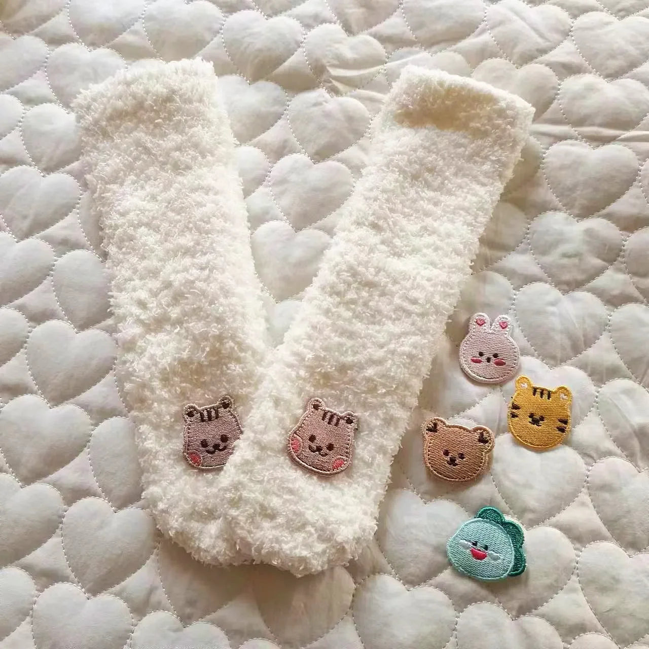 Winter Baby Socks Thick Warm Long Socks for Toddler White Autumn Winter PlushKnee Newborn Anti Slip Floor Socks Baby Accessories