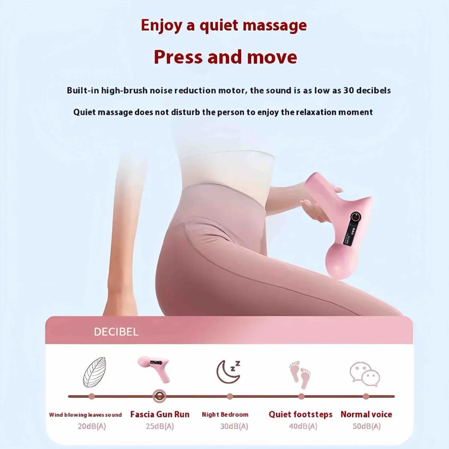 Mini Massage Massage LCD Screen 6 Heads Gun Muscle Massager Portable Electric Fascia Gun for Neck Foot Body Fascia Gun