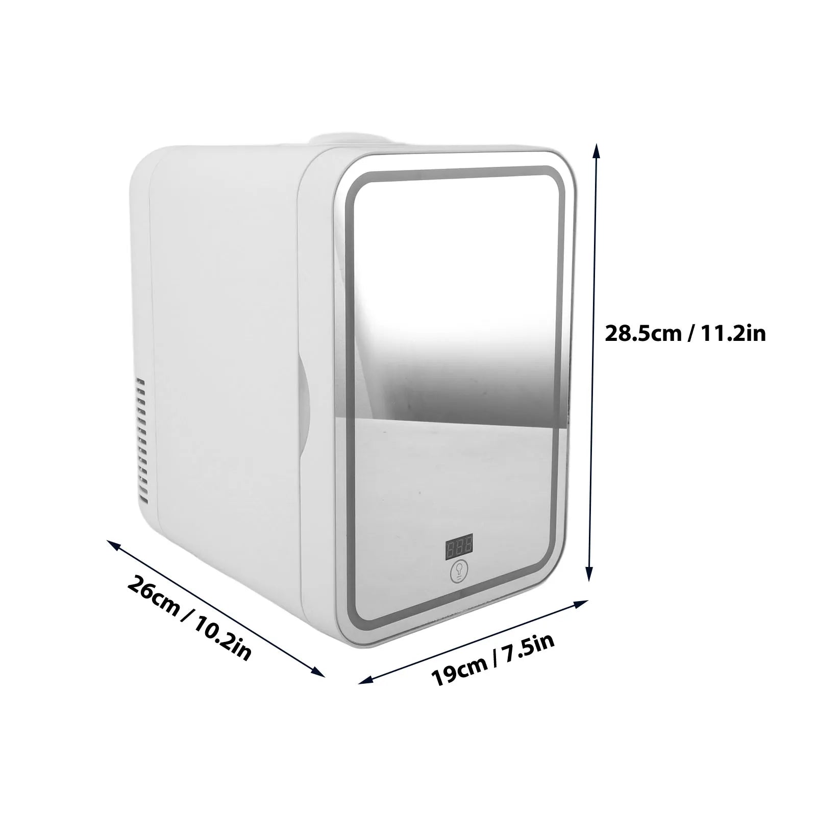 Portable Mirrored Beauty Fridge With Lighting 8L Mini Fridge Skin Care Makeup Storage with Mirror Light Cooler Warmer Refrigerat