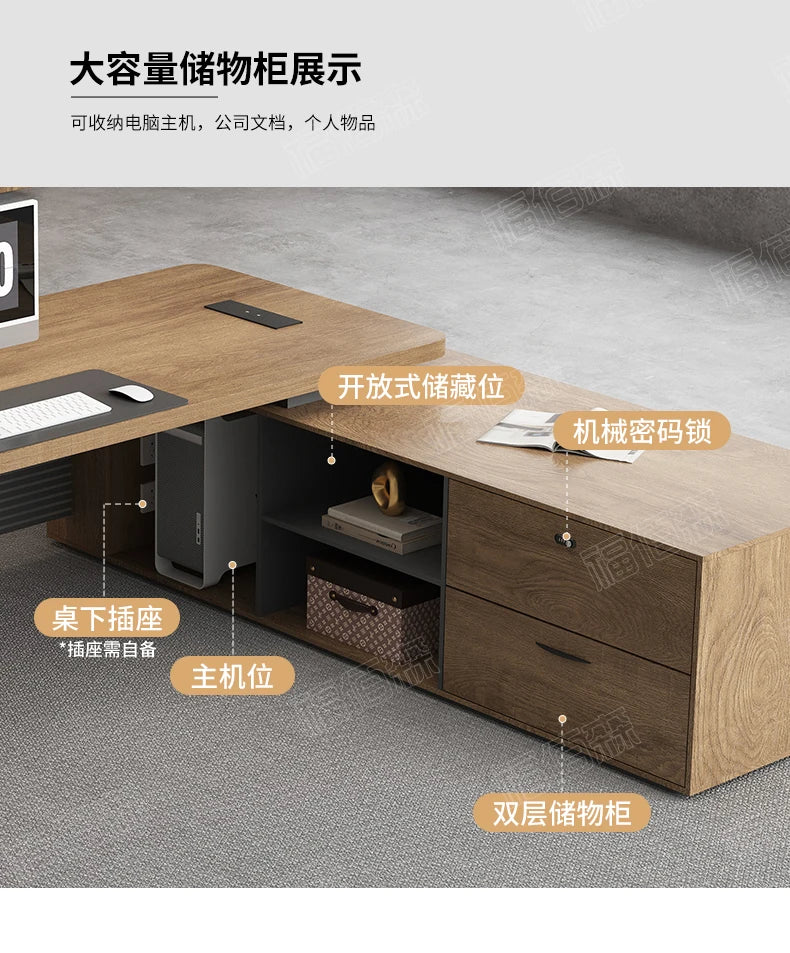 Boss Simple Furniture Computer Office Table Chair Combination Workshop Seating Desk Crafting Desk With Storage Design Furniture