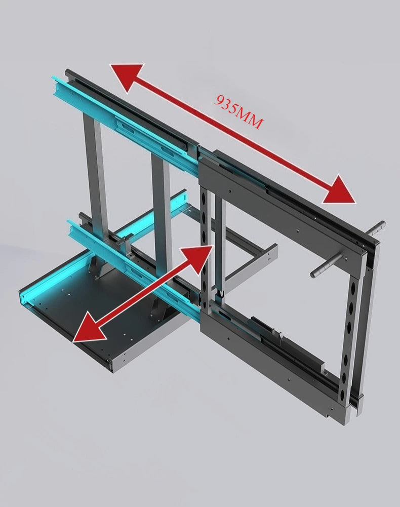 Sliding Kitchen Cabinet Storage Metal Cabinets Organizers Large Removable Spice Drawer Household Narrow Auxiliary Furniture