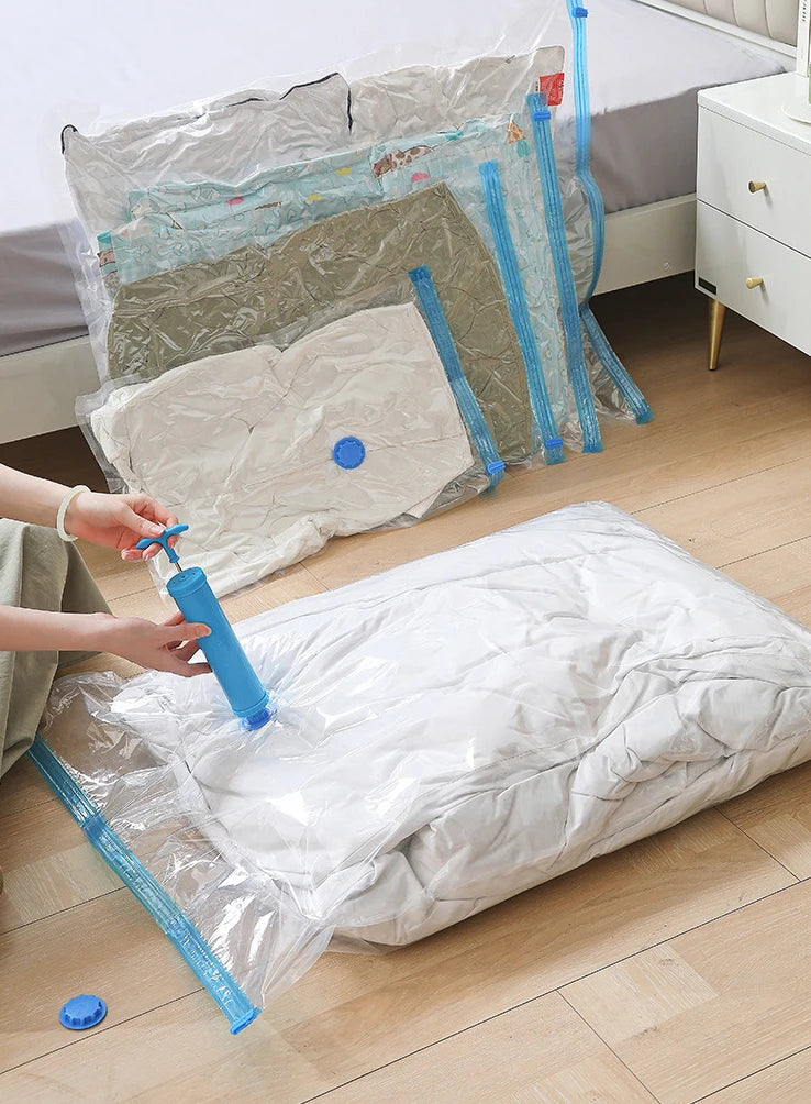 1Pcs Vacuum Storage Bags For Clothes Bedding Space Saving Bags Storage Vacuum Seal Packet Folding Compressed Organizer Bag