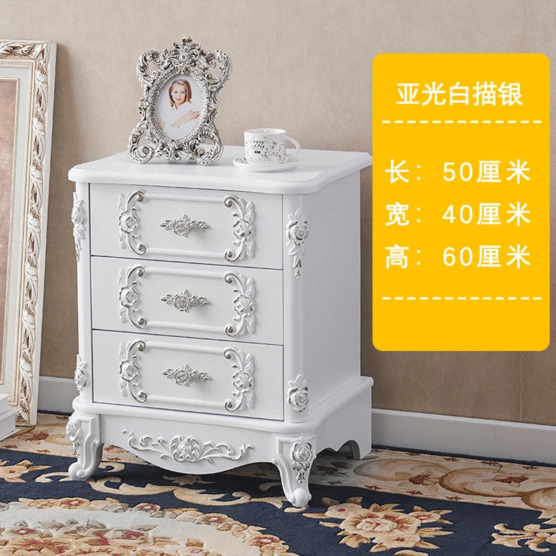 White Luxury Nightstand Mobile Bedroom Cabinets Nordic Bedside Table Librero Storage Drawers Mesitas De Noche Trendy Furniture
