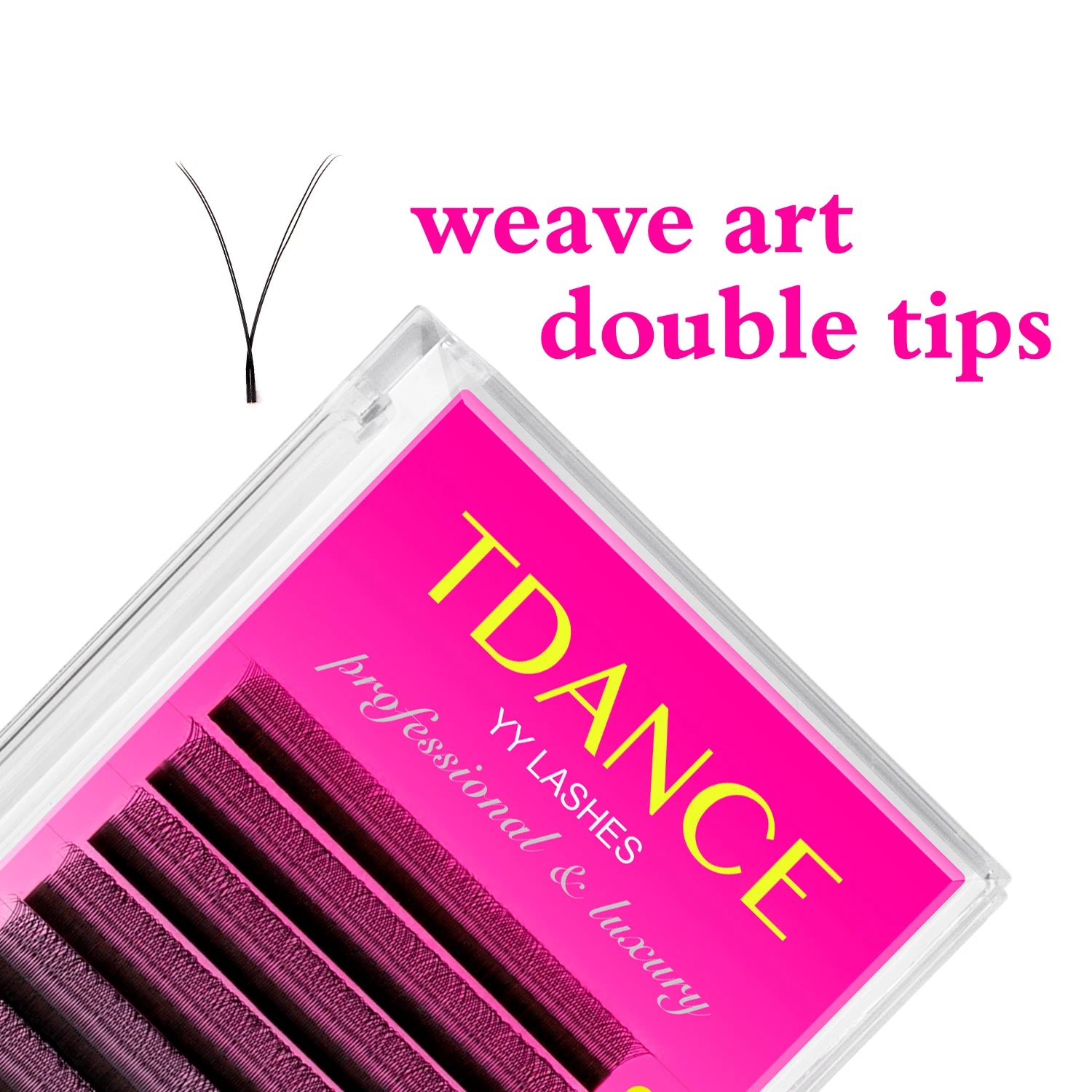 TDANCE 8-15MIX YY Shape Hand Woven Premium Mink Soft Light Natural Eyelashes Extension Makeup Mesh Net Cross False Eyelash