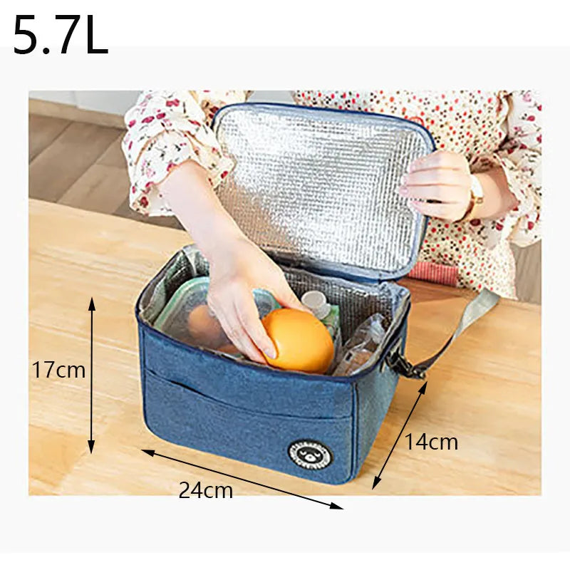5.7L Cooler Bags Thermal Insulation Package Portable Food Storage Bag Insulated Lunch Bag Insulated Thermal Bag 5.7L