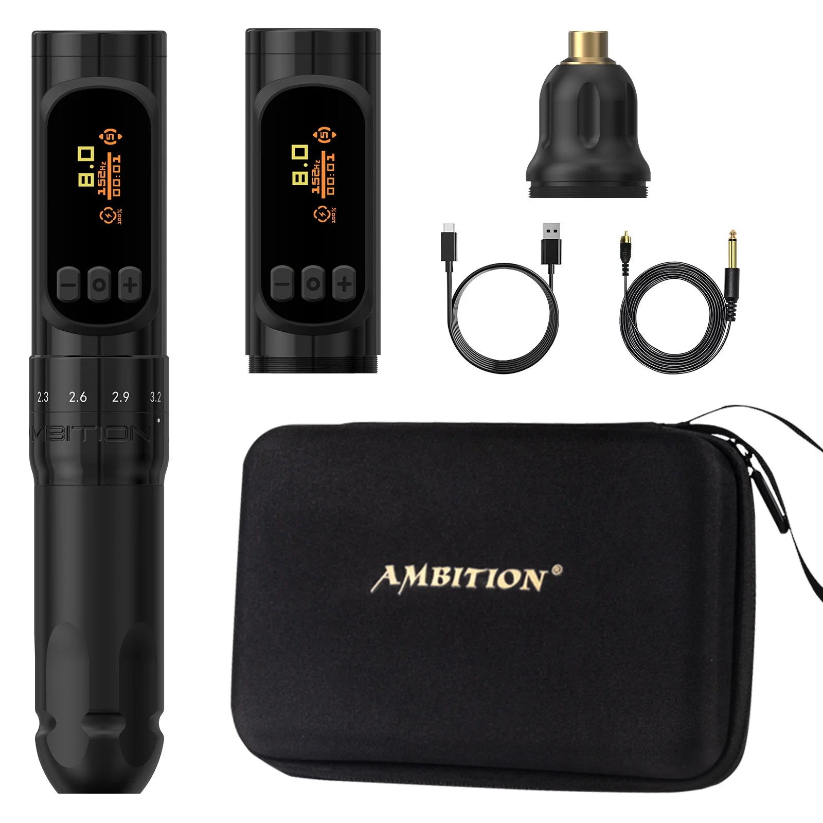 Ambition Sally 270 Wireless Tattoo Machine adjustable stroke 2.0-3.5mm Permanent Makeup Rotary Pen Coreless Motor Tattoo Suppy