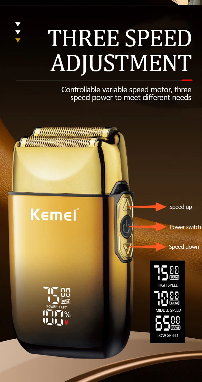 Kemei TX10 Electric Shaver Hair Rechargeable Beard Foil Razor For Men Bald Head Shaving for Men Machine
