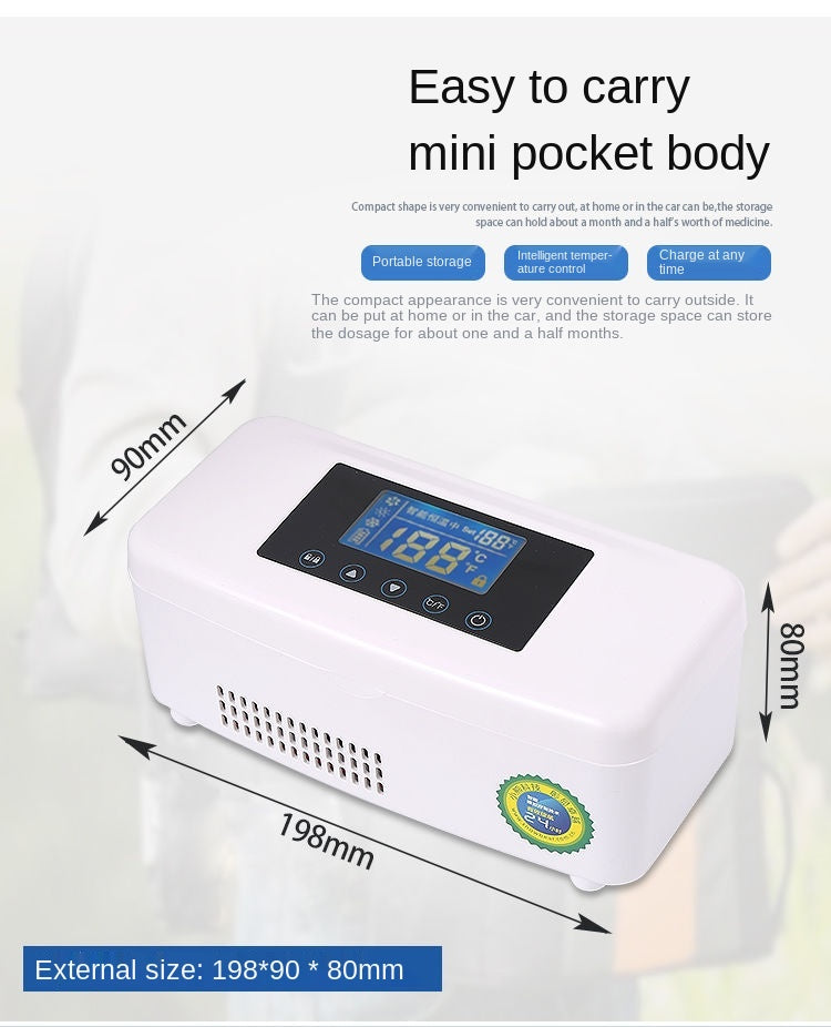 Fridge Cooler Refrigerator Warmer Cooler Drink Freezer Cooler Bag for Insulin Vaccine Cold Diabetes Outdoor Travel Drug
