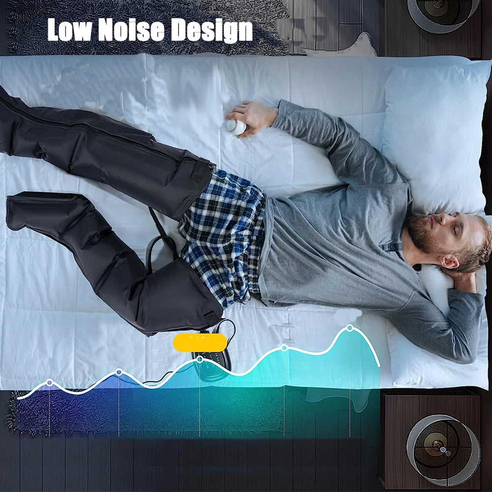 Air Compression Leg Massager Wraps Around The Feet Ankles Calves Muscles Massages And Relaxes Cycling Compression  Power Boots