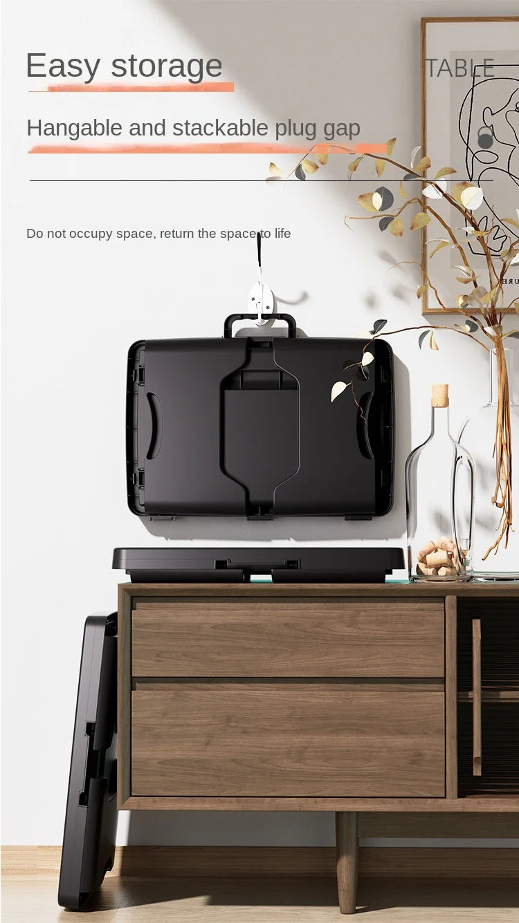 Sturdy and Durable Folding Lap Desk with Extra Storage Space and Dividers, Perfect Laptop Desk and Serving Tray for Bed