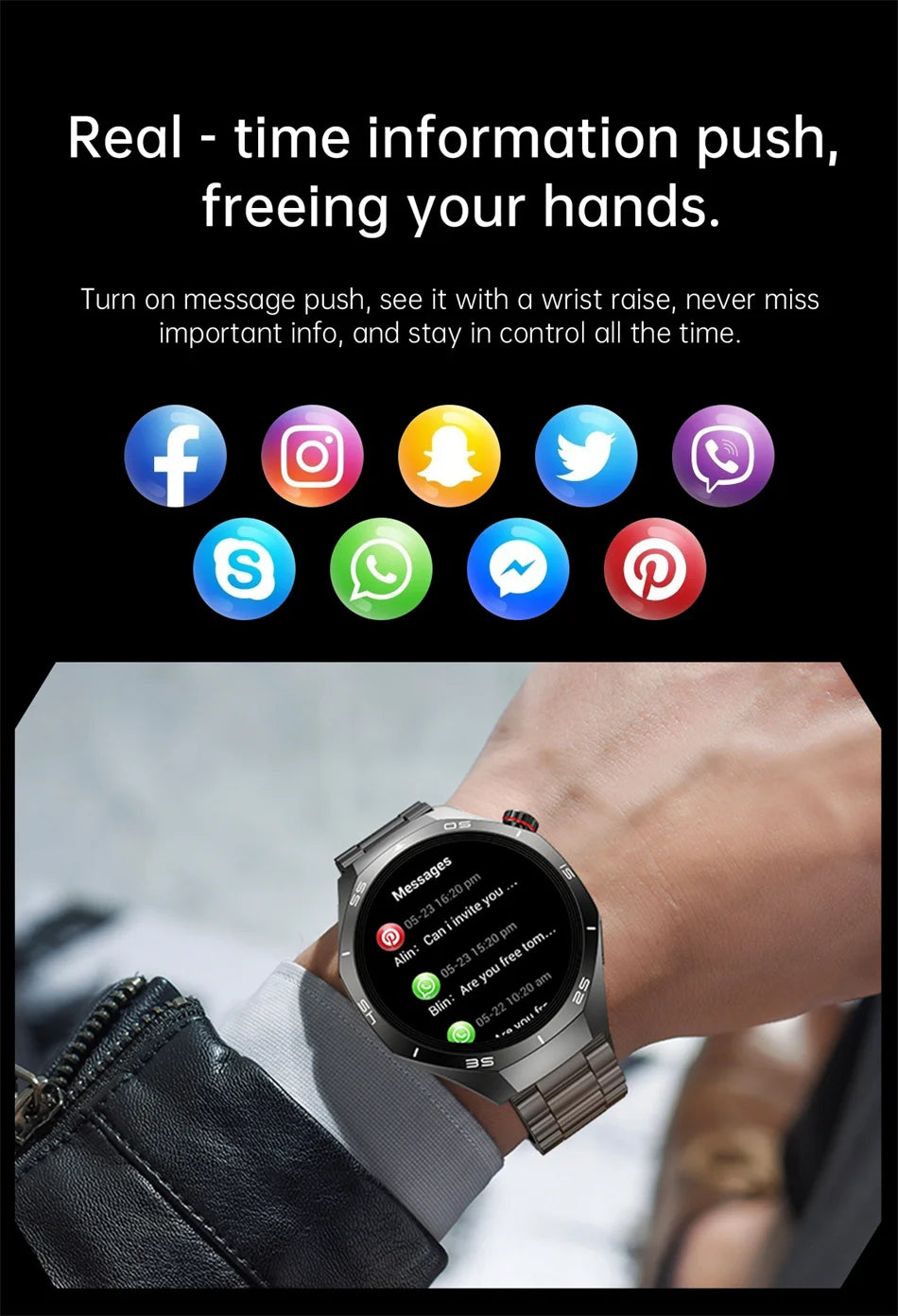 2025 New GT5 Pro GPS Track Smart Watch Men 360*360 AMOLED Screen NFC BT Call Waterproof Health Monitor Man Smartwatches IOS