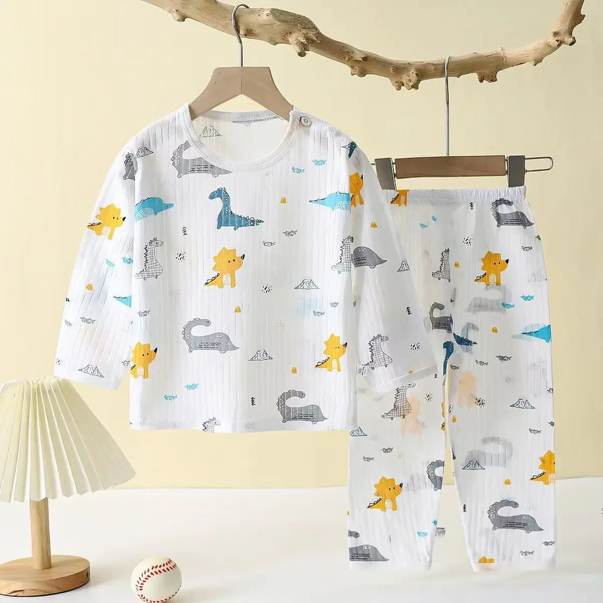 Children Sets Cotton Kids Clothes Long/Short Sleeve Home  Sleepwear Children's Clothing Boy Girl Autumn winter Tops Pants Suits