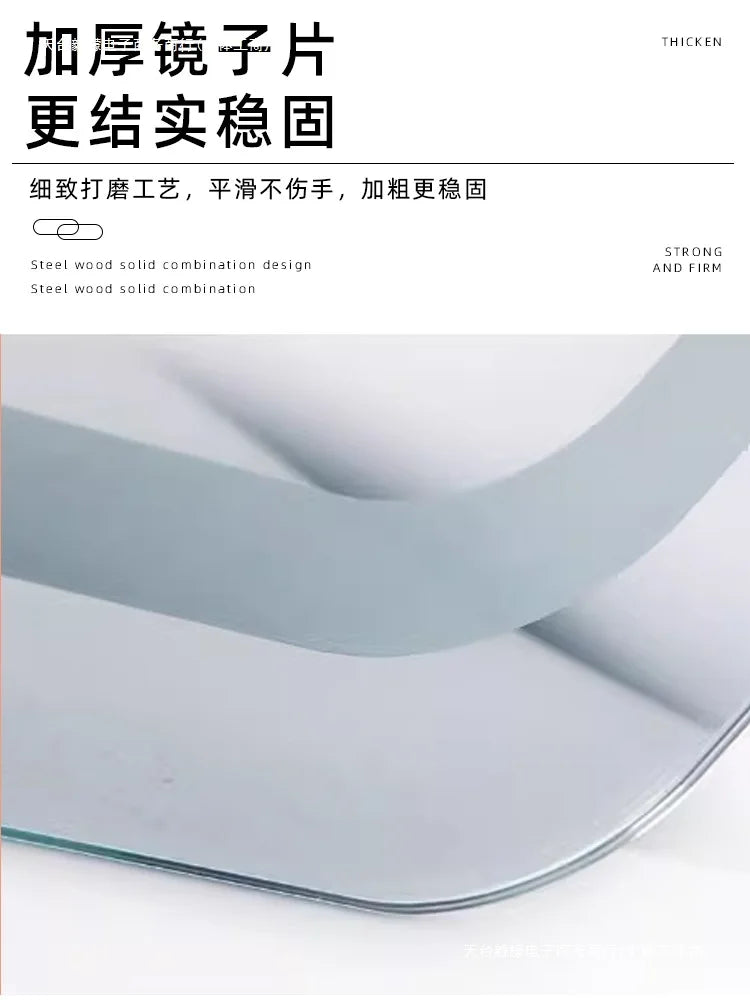 Wall-mounted simple hairdresser floor mirror LED perm and dyeing mirror table touch