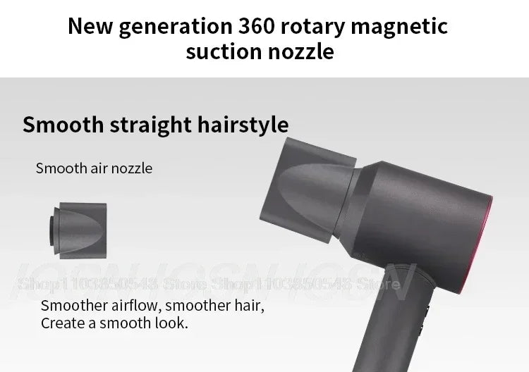 Professional Leafless Hair Dryer, High-Speed Negative Ion 110,000 Rpm, Professional Hair Care, 62M/S Wind, 1600W, Quick Drying
