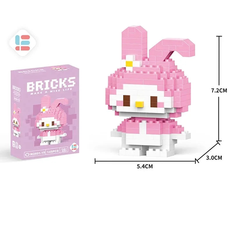 Disney LiLo Stitch Toys Building Blocks  Pikechu lega Anime Cartoon Character Model Building Blocks Toy for children Gift