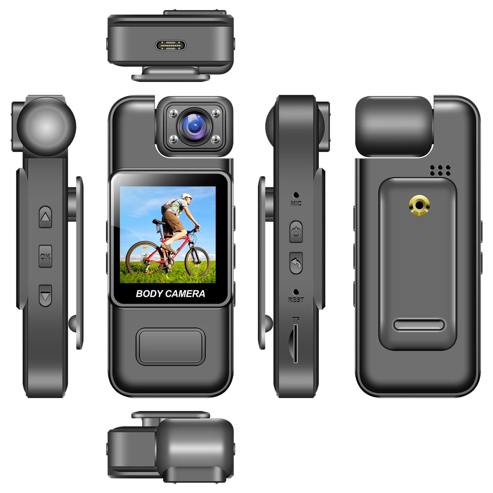 Ultra HD 8K Wifi Camera Digital Video Mini Portable Handheld Law Enforcement Recorder 180° Rotatable Lens Outdoor Sports Camera