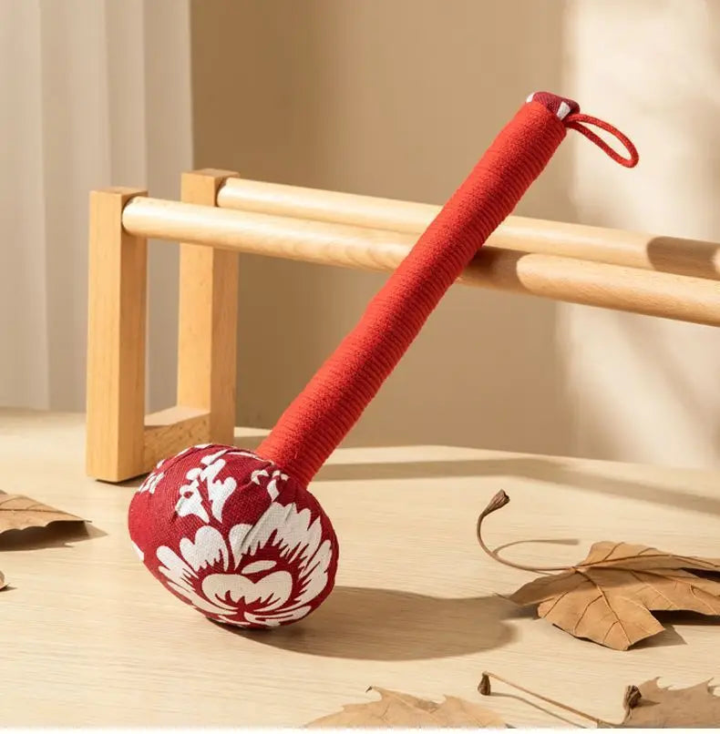 Massage Hammer Long Herbal Wormwood Lymphatic Drainage Manual Back Massager for Shoulder Neck Muscle Pain Relief