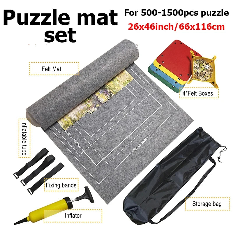 Puzzle Storage Blanket Children Puzzle Toys Multiple Specifications with Bag Portable Parent-child Early Education Gifts TMZ