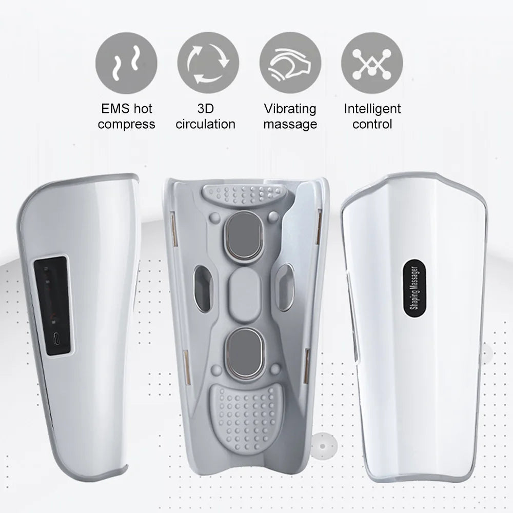 Electric Leg Adjustable Massager Warming Massage Machine Portable Ems Vibration Heating Slimming Calf Massager Usb Rechargeable